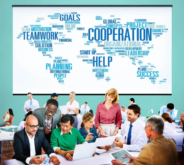 협력 팀웍 지원 개념 — 스톡 사진