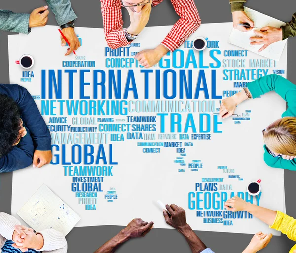 Nemzetközi Global Network koncepció — Stock Fotó