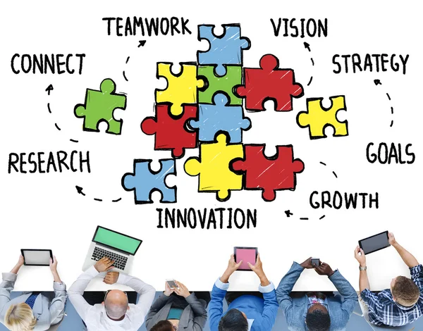 Teamwork Team Collaboration Concept — Stockfoto