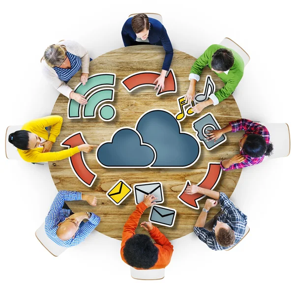 Cloud computing verbinding concept — Stockfoto