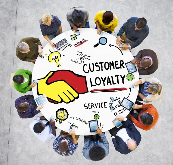 Customer Loyalty Service Support Care Trust Casual — Stockfoto