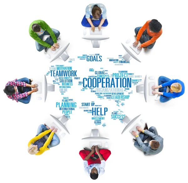Coorperation Business Conceito de Trabalho em Equipe — Fotografia de Stock