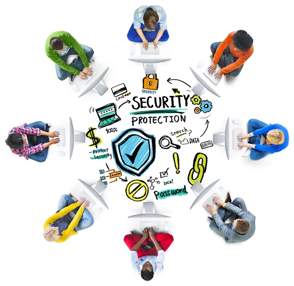 Ethnicity People Digital Internet Security Protection — Stockfoto