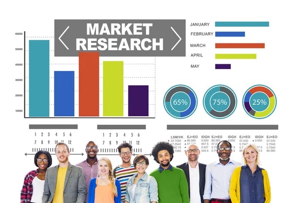 시장 조사 사업 비율 연구 마케팅 전략 — 스톡 사진