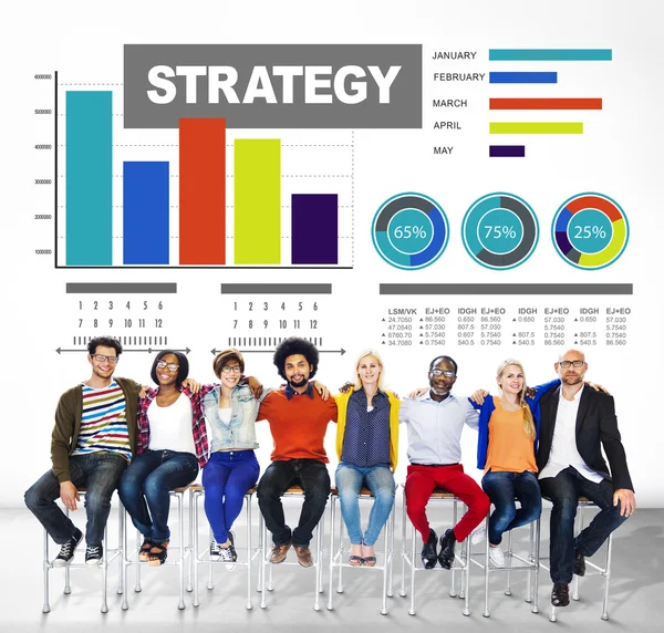 Strategia Data Information Plan Marketing Solution Vision — Foto Stock