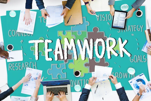 Teamwerk Team samenwerking Concept — Stockfoto