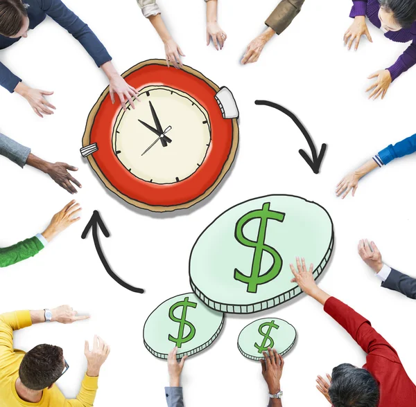 Time Management pengar att göra konceptet — Stockfoto