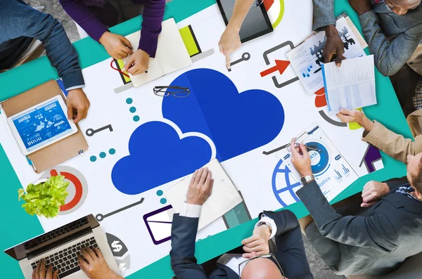 Cloud computing nätverk koncept — Stockfoto