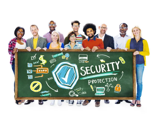 Ethnizität Menschen Information Board Sicherheit Schutz — Stockfoto