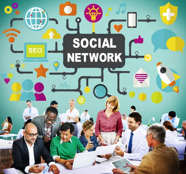 Sociale netwerk Internet Online Concept — Stockfoto