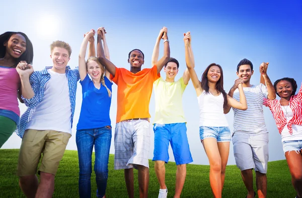 Group of Friends Winning Victory Concept — Stock Photo, Image