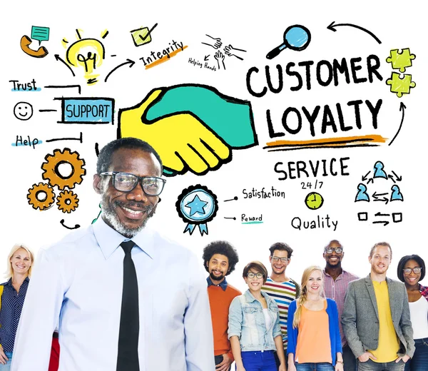 Customer Loyalty Service Support Care Trust Casual — 스톡 사진