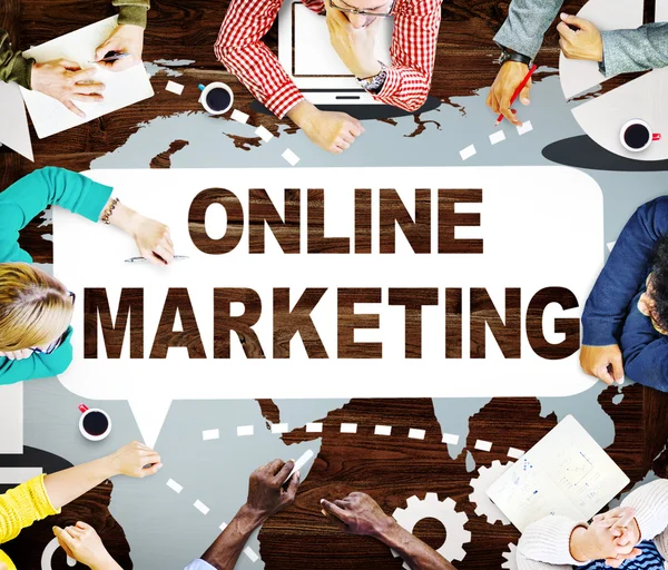 Concetto di promozione del marketing online — Foto Stock