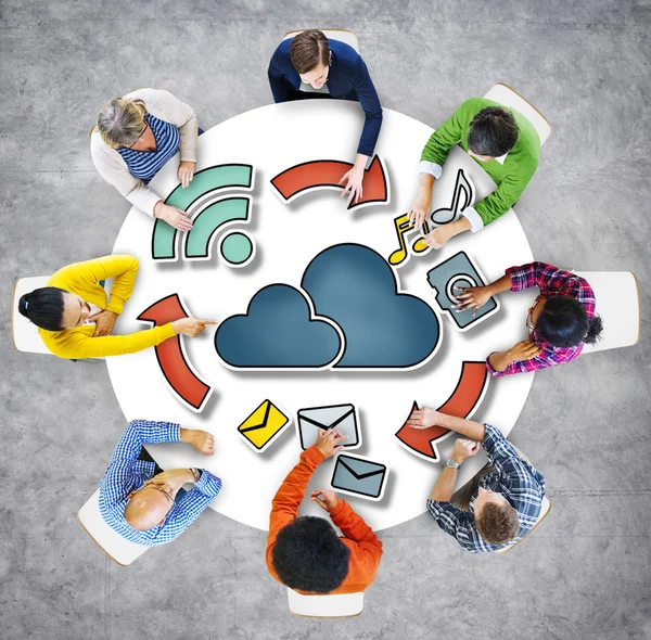 Cloud computing verbinding concept — Stockfoto