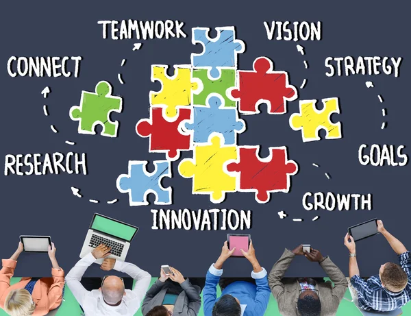 Teamwork Team Collaboration Concept — Stock Photo, Image