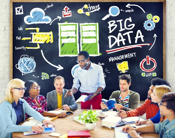 Diversidade Pessoas Big Data Aprendizagem Informação Estudando — Fotografia de Stock