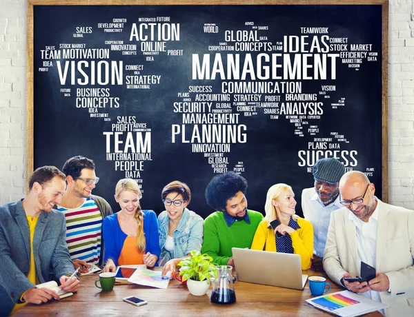 Group of people and Global Management Concept — Stock Photo, Image