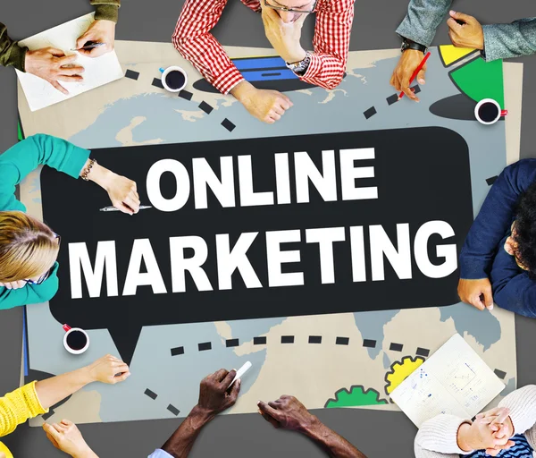 Conceito de Promoção de Marketing Online — Fotografia de Stock
