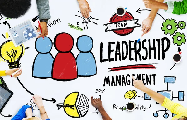 Diversity group of people and Leadership Management Communication — Stock Photo, Image