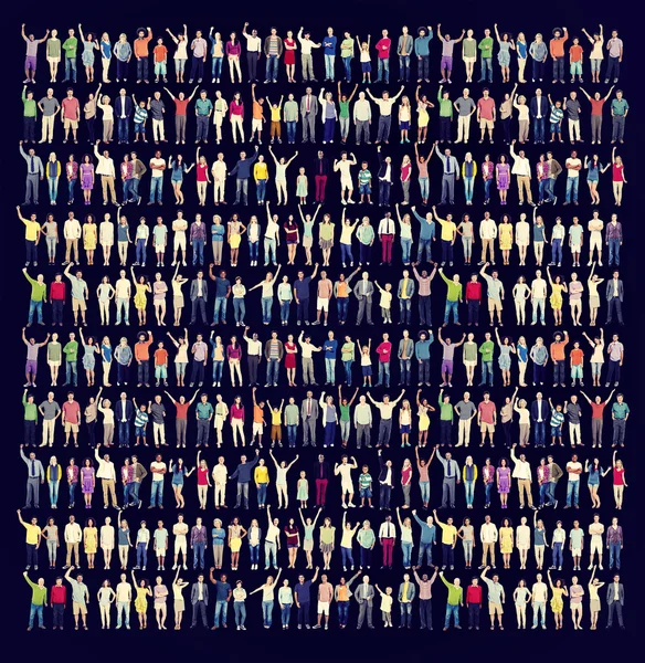 Multiethnische lockere Menschen Zusammengehörigkeitskonzept — Stockfoto