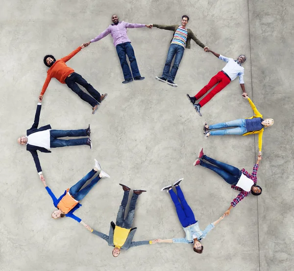 Teamwork samhörighet cirkel koncept — Stockfoto