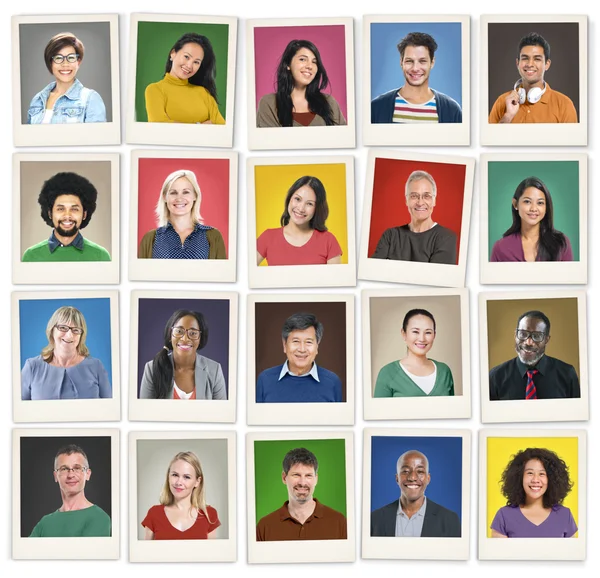 Różnorodność twarze, koncepcja Wspólnoty — Zdjęcie stockowe