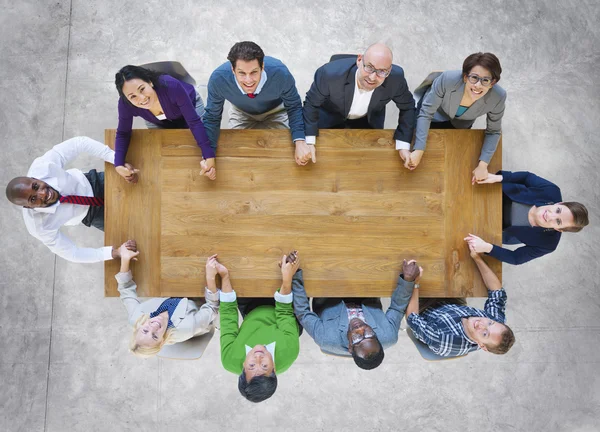 Conceito de Apoio ao Trabalho em Equipe para Empresas — Fotografia de Stock