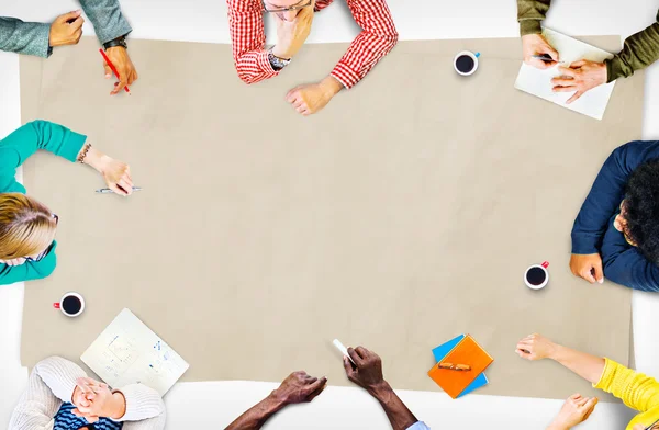 Conceito de Reunião de Discussão de Trabalho em Equipe — Fotografia de Stock