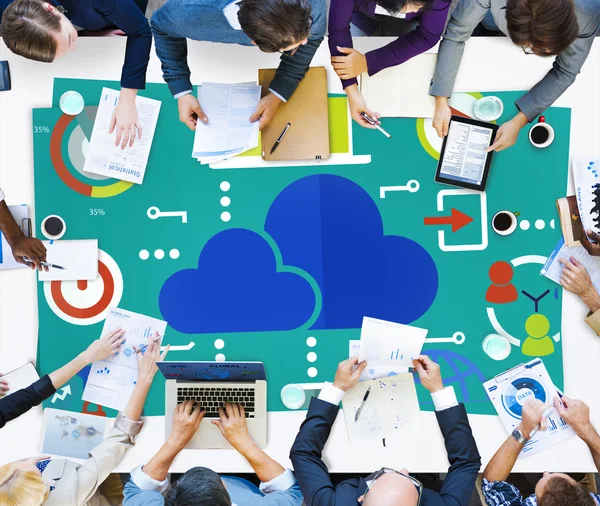 Netzwerkkonzept Cloud Computing — Stockfoto