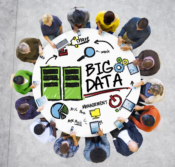 Människor Big Data kommunikation koncept — Stockfoto