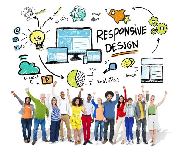 Responsive Design Concetto di celebrazione di Internet — Foto Stock