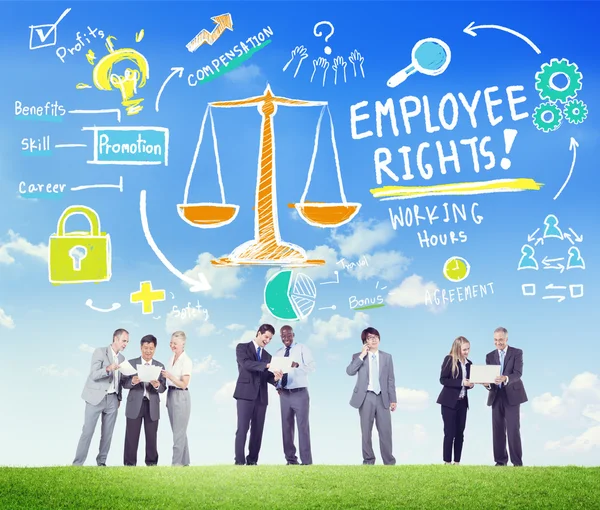 Personengruppe und Konzept der Arbeitnehmerrechte — Stockfoto