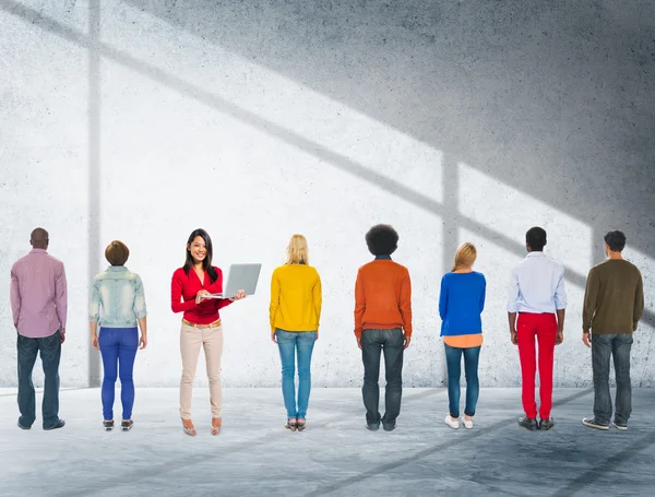 Verschiedene Personen, einzigartiges Teamkonzept — Stockfoto