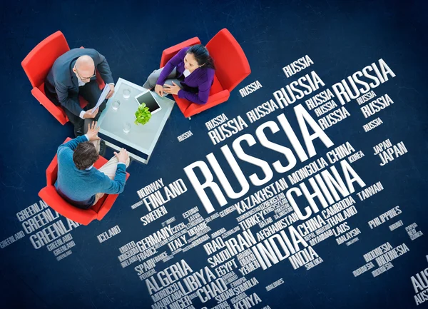 Ryssland Globala Världen Internationella Länder Globalisering Koncept — Stockfoto