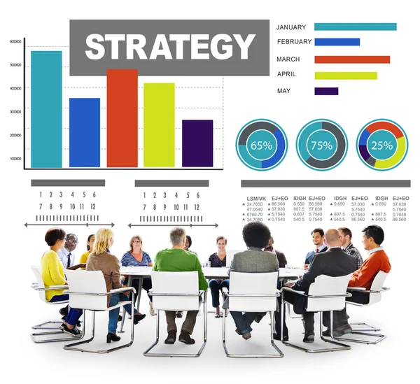 Strategia Data Information Plan Marketing Solution Vision — Foto Stock