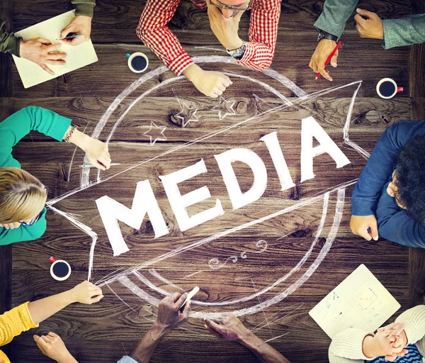 Journalisme médiatique Concept de communication — Photo