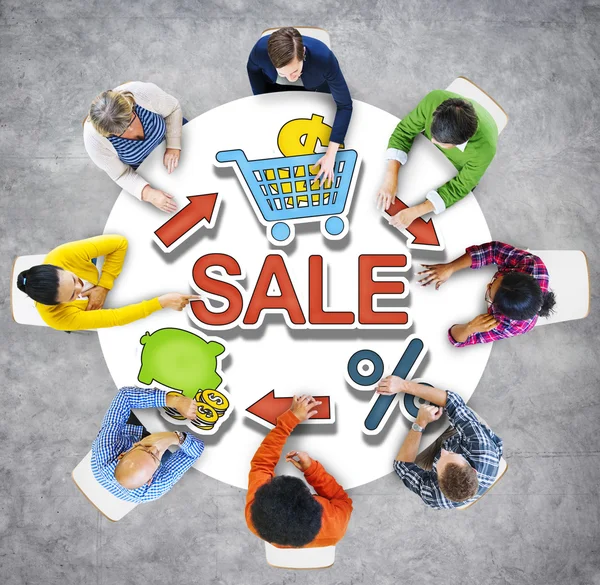 Verkauf Einkaufen E-Business-Team Treffen co — Stockfoto