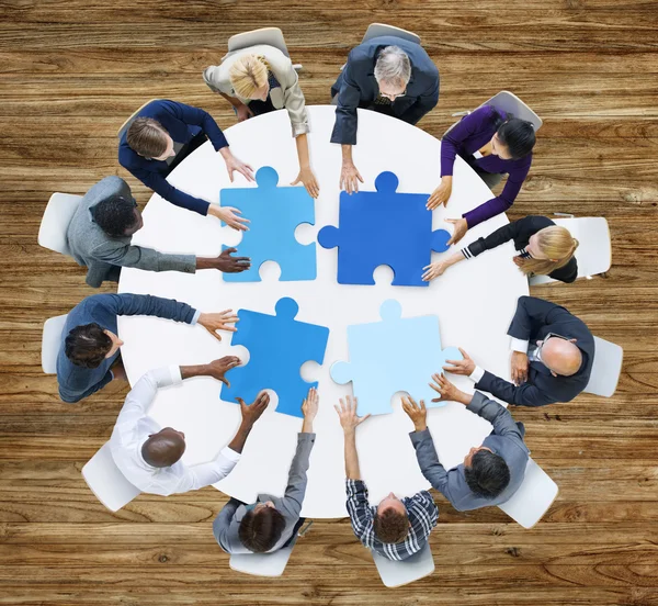 Reunião de Trabalho em Equipe Conceito Organizador — Fotografia de Stock