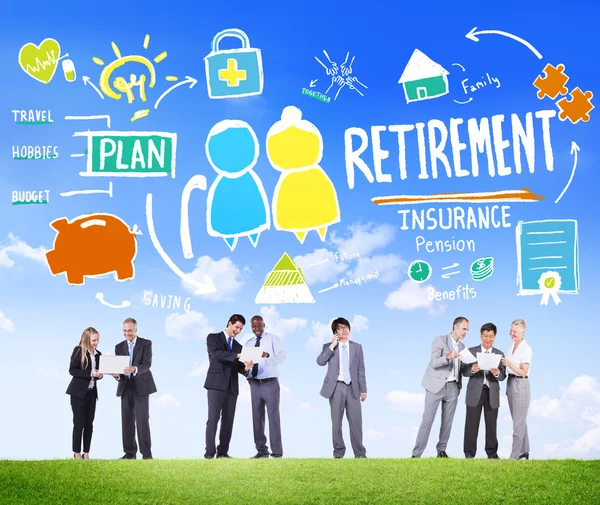 Group of people and retirement insurance Concept — Stock Photo, Image