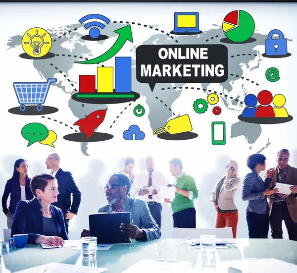 Online Marketing promóció koncepció — Stock Fotó