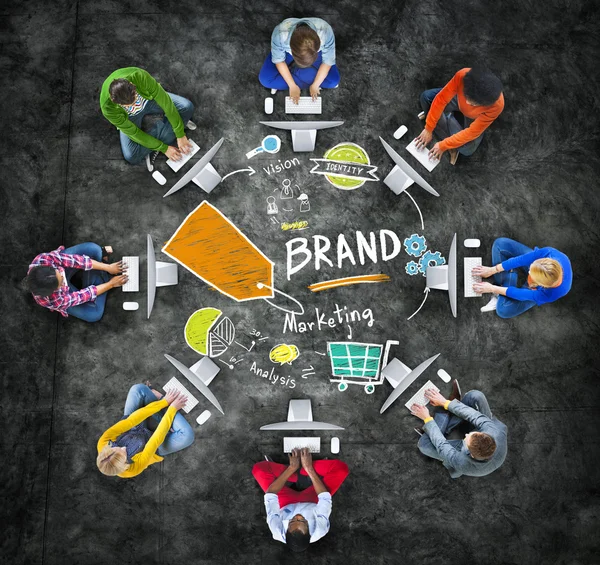 Concetto di Brand Marketing di rete — Foto Stock