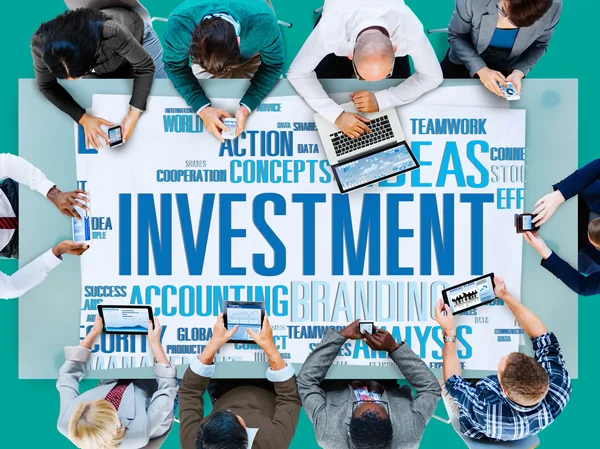 Investimenti Successo finanziario Concetto globale — Foto Stock