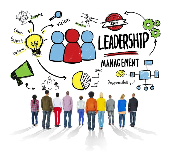 Diversity group of people and Leadership Management Communication — Stock Photo, Image