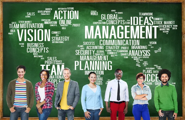 Group of people and Global Management Concept — Stock Photo, Image