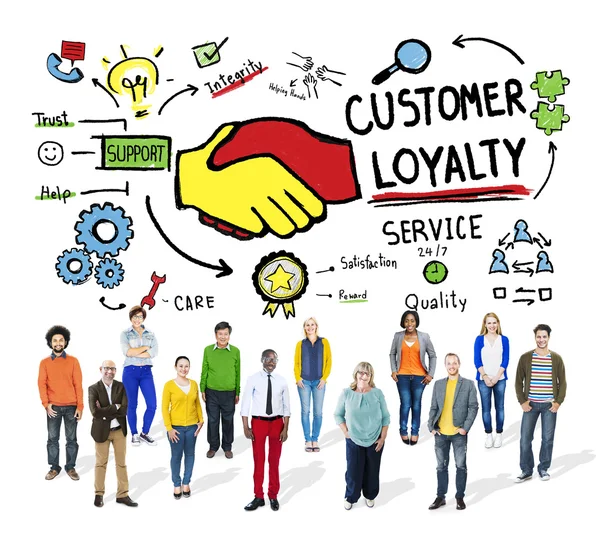 Customer Loyalty Service Support Care Trust Casual — Stock Fotó