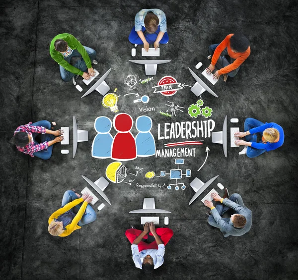 Diversità Casual People Leadership Management Digitale — Foto Stock