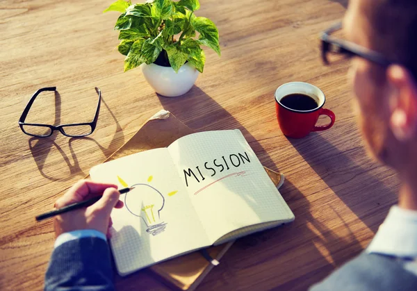 Geschäftsmann Mission Marketing-Konzept — Stockfoto