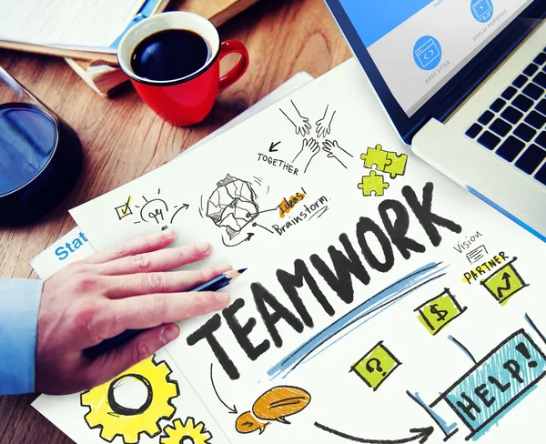 Teamwork Team koncept — Stockfoto