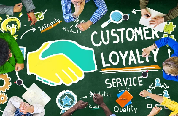 Customer Loyalty Service Support Care Trust Casual — Stock Fotó
