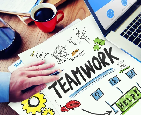 Teamwork Team Collaboration Concept — Stock Photo, Image